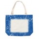 TD-HBD3548BL DyecraftDirect Blank Faux Bleach Poly-Linen Totebag Blue